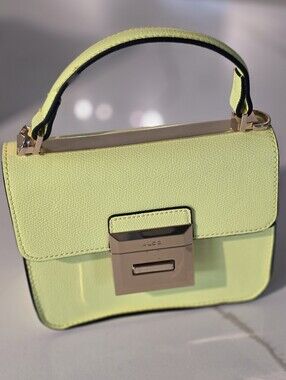 ALDO Pastel Lime Green / Yellow Top-Handle Satchel Bag